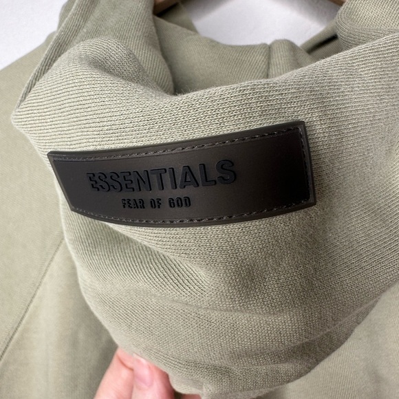 Fear Of God Essentials Women’s Sea Foam 3/4 Sleeve 1977 Hoodie XXS Oversized - Picture 4 of 5